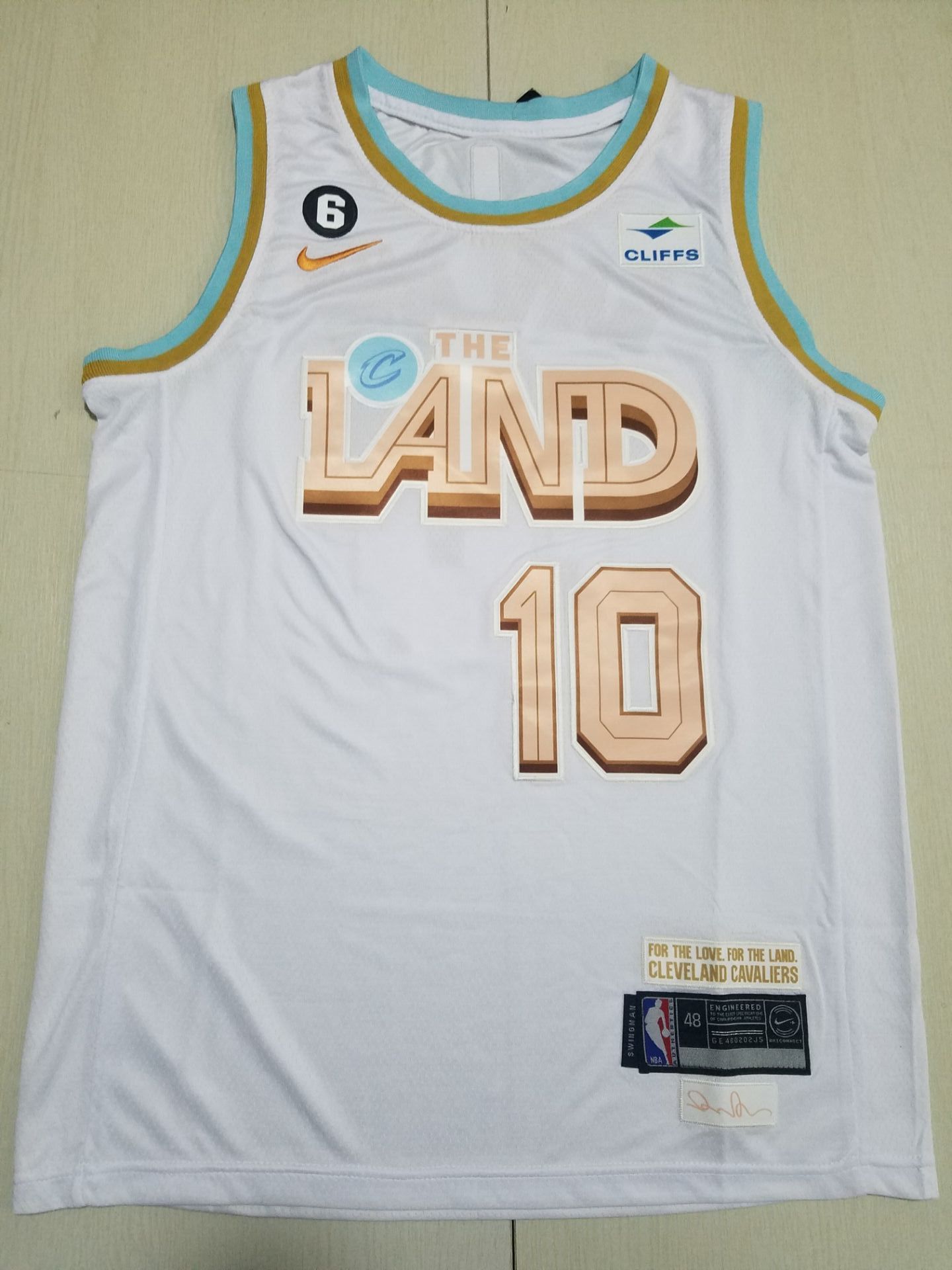 Men Cleveland Cavaliers 10 Garland Nike White City Edition 2022 NBA Jersey